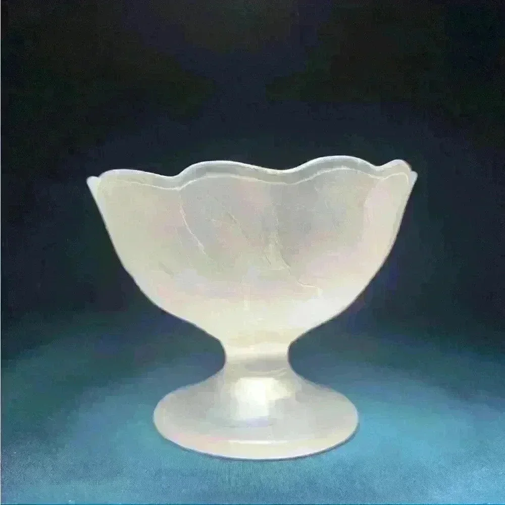 Set Of 4 Hoya Japan Textured Frosted Sherbet Ice Cream Bowls